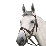 Canter - Bridon Plat doublé avec rênes marron | - Ohlala