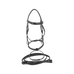 Canter - Bridon muserolle combinée black strass noir avec rênes | - Ohlala