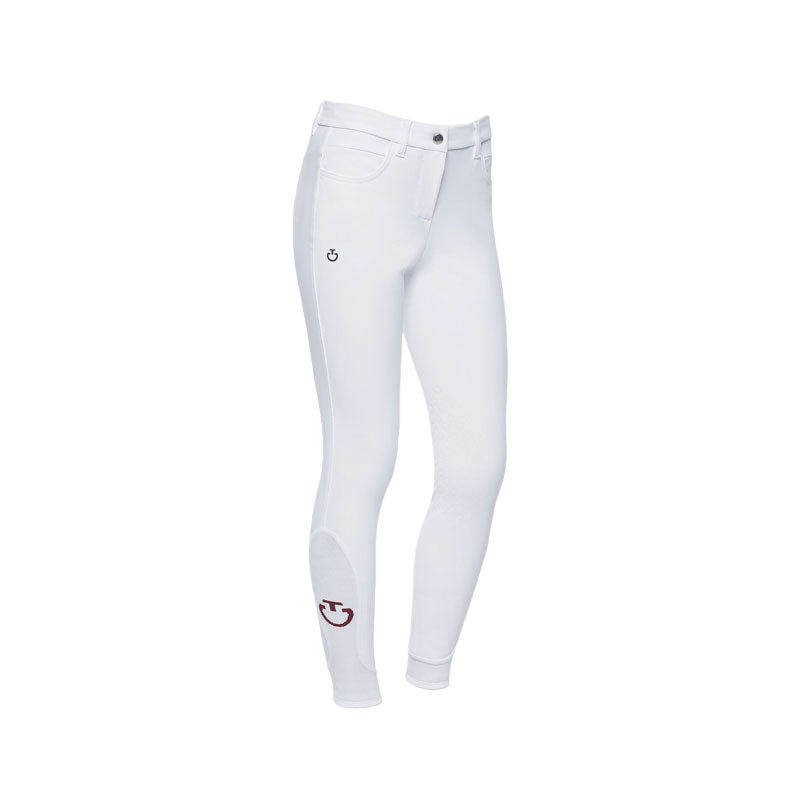 Cavalleria Toscana - Dziecięce spodnie jeździeckie dla dziewczynki Color białe | - Ohlala