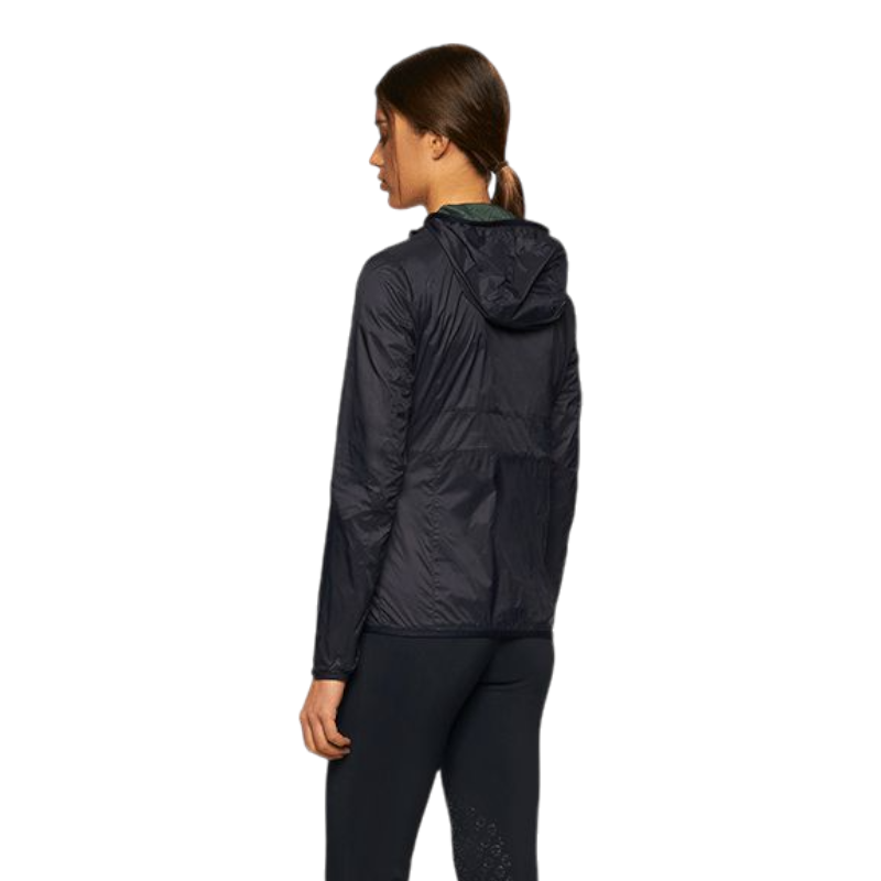 Cavalleria Toscana - Giacca con cappuccio donna leggera e reversibile blu navy/verde | - Ohlala