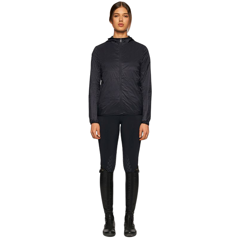 Cavalleria Toscana - Giacca con cappuccio donna leggera e reversibile blu navy/verde | - Ohlala