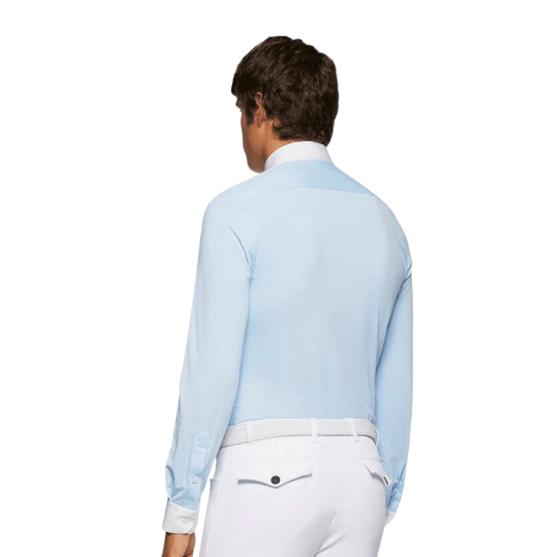 Cavalleria Toscana - Polo da concorso manica lunga uomo blu | - Ohlala