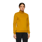 Cavalleria Toscana - Dames sweater met opstaande kraag geel oker | - Ohlala
