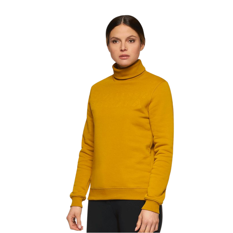 Cavalleria Toscana - Women's mock neck sweatshirt yellow ochre | - Ohlala