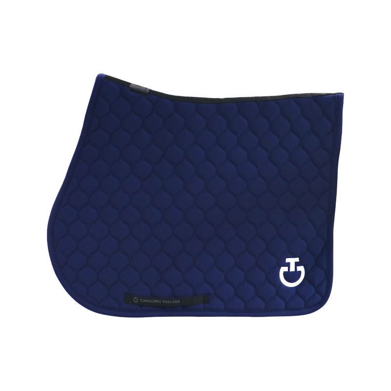 Cavalleria Toscana - Circular Quilted saddle pad midnight blue | - Ohlala