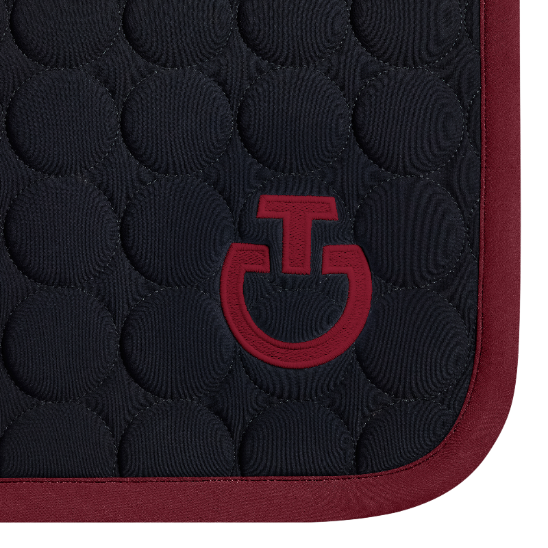Cavalleria Toscana - Tapis de selle Circle noir/ bordeaux | - Ohlala