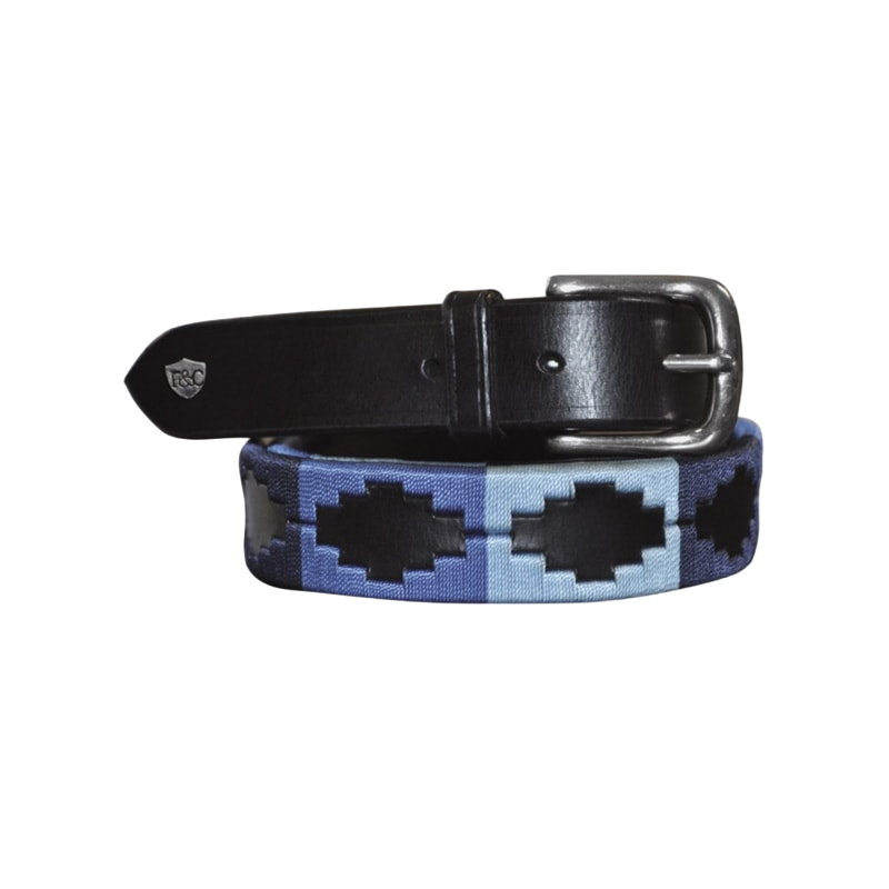 Flags & Cup - Chukka riem zwart/marine/hemelsblauw | - Ohlala