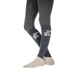 Pénélope - Chaussettes d’équitation concours gris/crème (x2) | - Ohlala