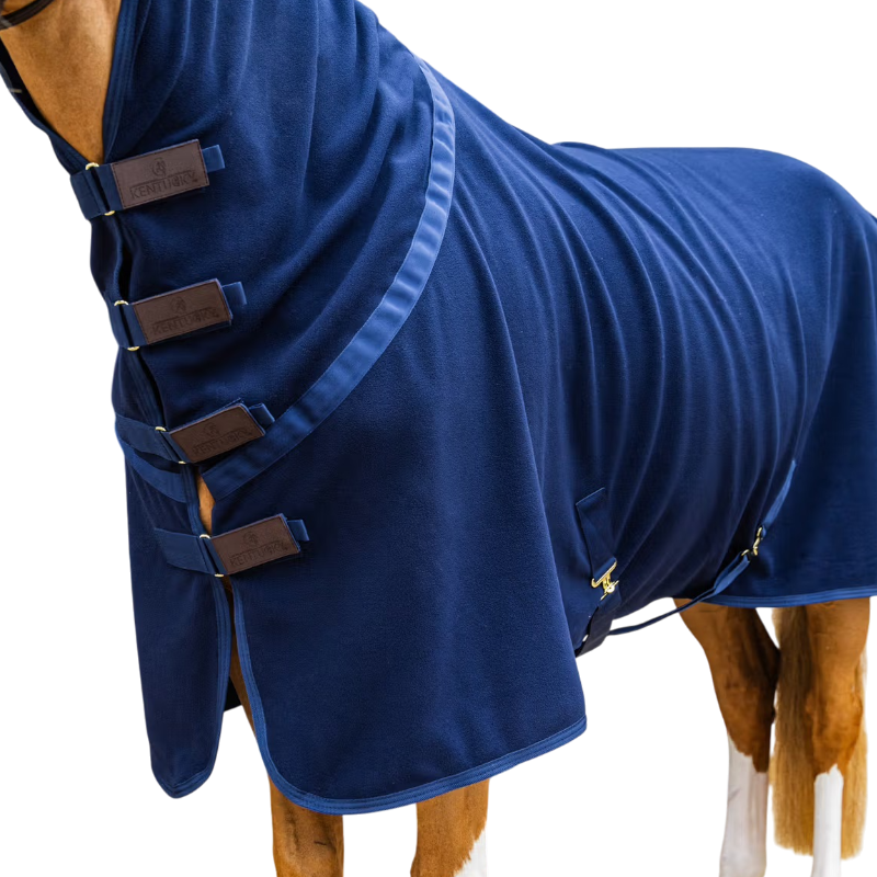 Kentucky Horsewear - Chemise asciugante con copricoppa Fleece Rug blu navy | - Ohlala