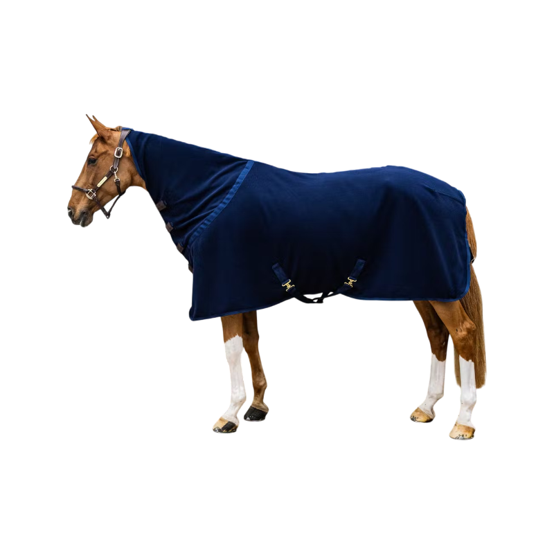 Kentucky Horsewear - Chemise asciugante con copricoppa Fleece Rug blu navy | - Ohlala