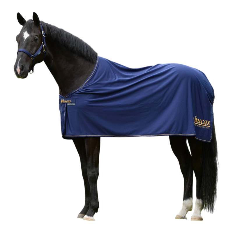 Bucas - Abschwitzdecke mit Logo Prize Cooler marine/gold 0g | - Ohlala