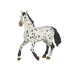 PAPO - Black Appaloosa Horse Figurine | - Ohlala