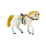 Papo - Cheval de la cavalière Adulte Fashion bleue | - Ohlala