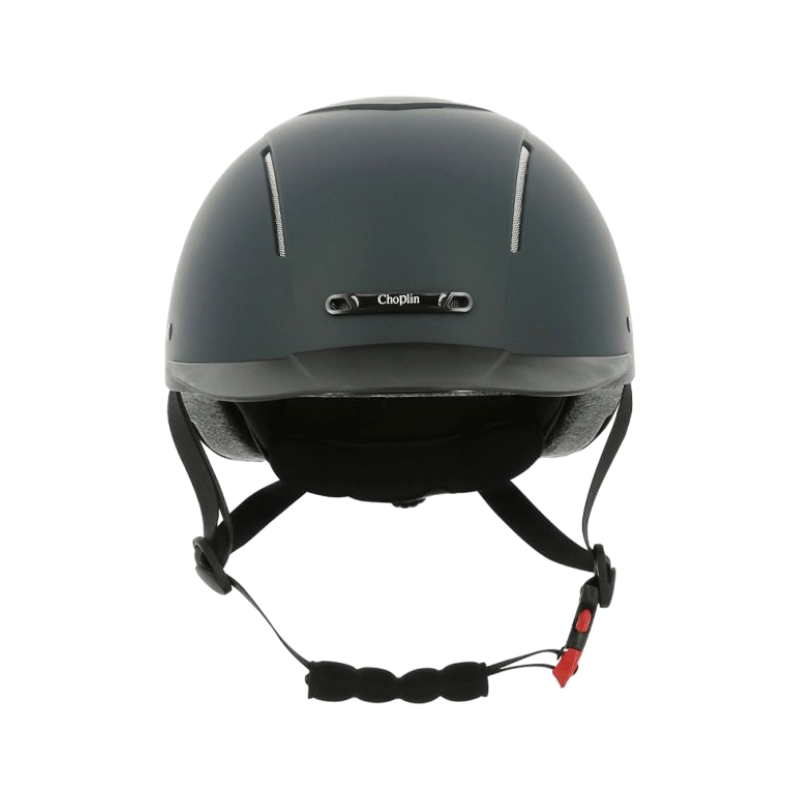 Choplin - Matte black plume riding helmet | - Ohlala