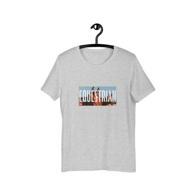 Collection Equine - Equestrian T-shirt met korte mouwen grijs | - Ohlala