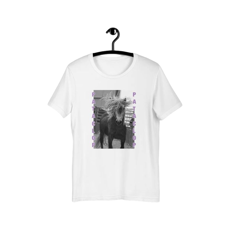 Collection Equine - Camiseta de manga corta Pataclop Violeta blanco | - Ohlala
