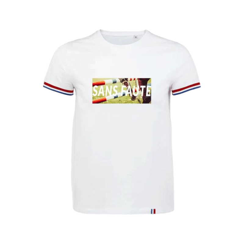 Collection Equine - Camiseta de manga corta Sans faute France blanco | - Ohlala