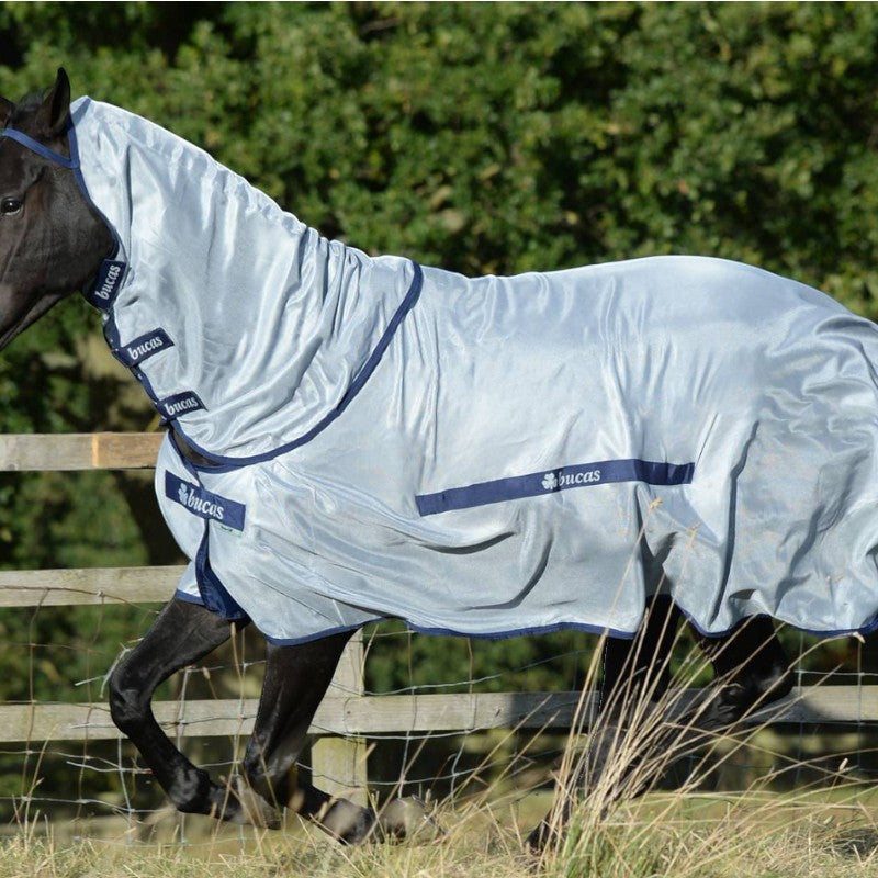 Bucas - Couverture anti-mouches Buzz-Off Full Neck bleu | - Ohlala