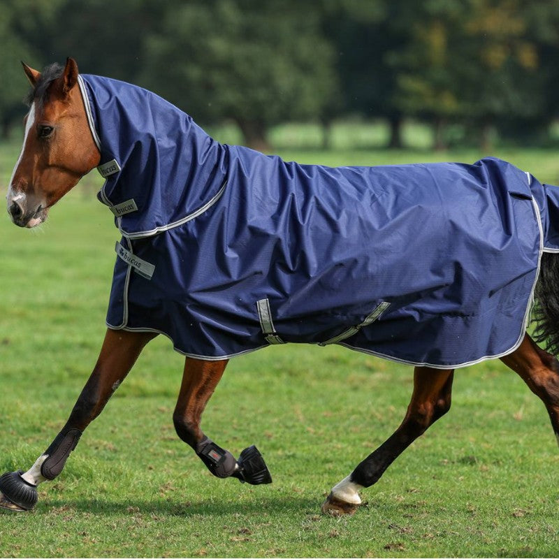 Bucas - Couverture d'extérieur Freedom Turnout Full Neck 300/150 marine 300g | - Ohlala