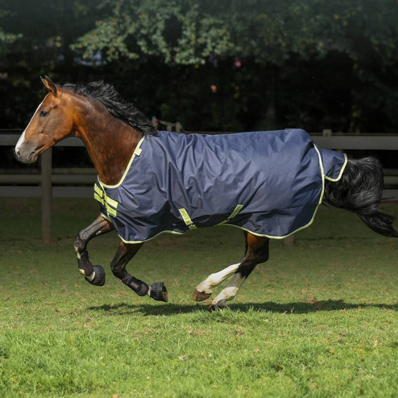 Bucas - Couverture d'extérieur Oasis Turnout 100 gris/ lime 100g | - Ohlala