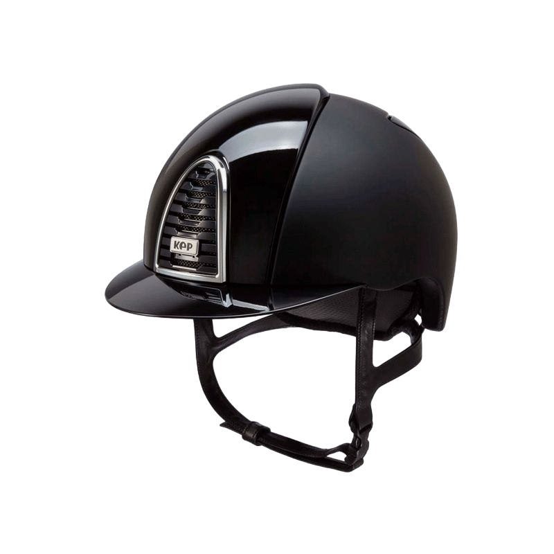 KEP - Kask jeździecki Cromo 2.0 Textile/ Polish czarny standardowy daszek | - Ohlala