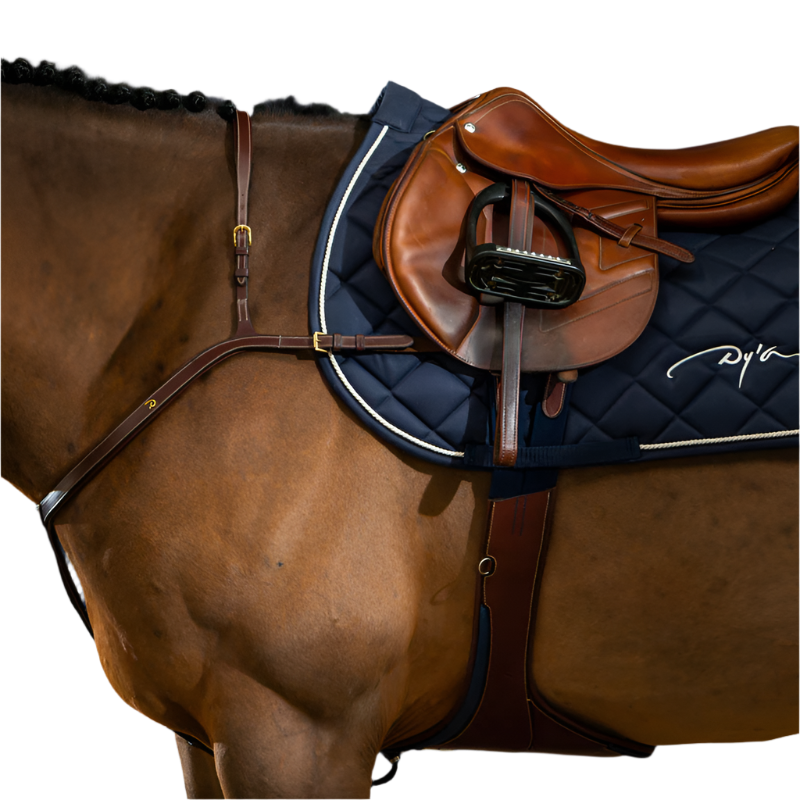 Dyon - D Collection long bridge breastplate brown | - Ohlala