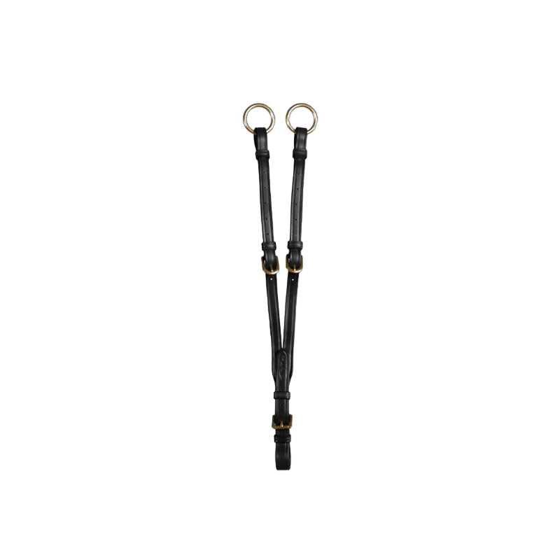 Dyon - Martingaalvork met ringen D Collection zwart | - Ohlala