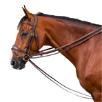 Dyon - Full leather German reins 1/2 D Collection brown | - Ohlala