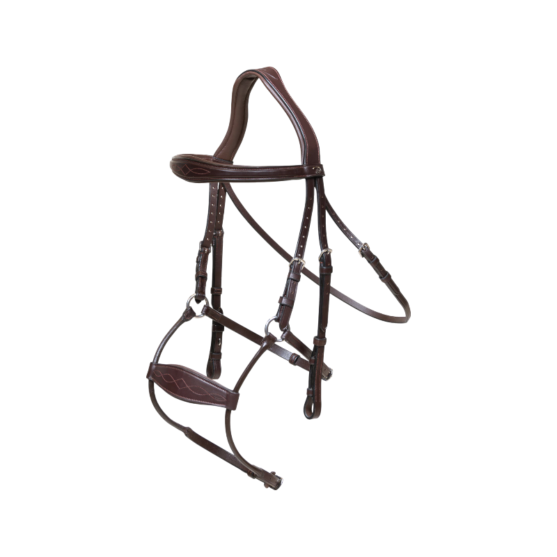 Dyon - Hybrid bridle noseband New English Collection havana | - Ohlala