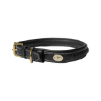 Dyon - Flat braided dog collar black | - Ohlala