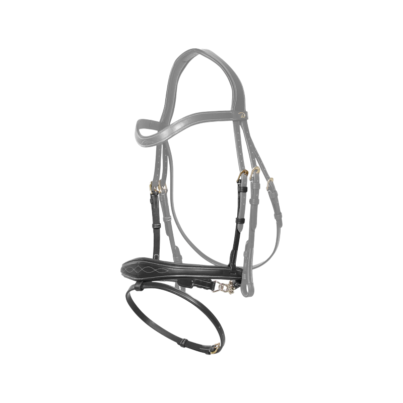 Dyon - Anatomic noseband with chain D Collection black | - Ohlala
