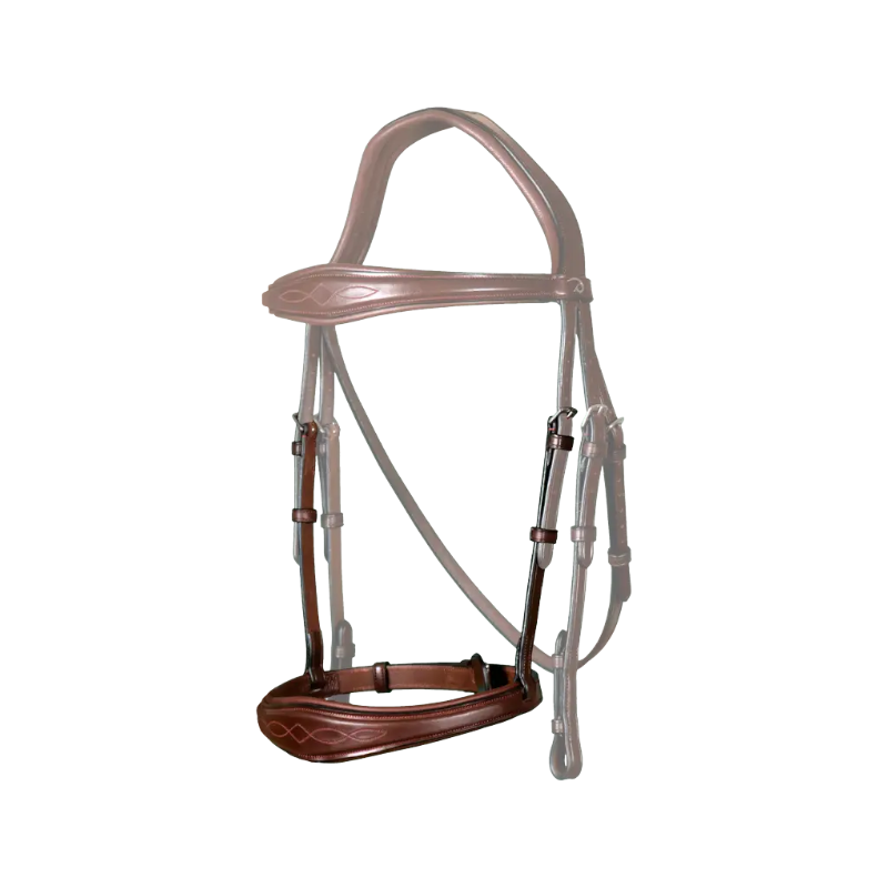 Dyon - Anatomic flash-free noseband English Collection brown | - Ohlala