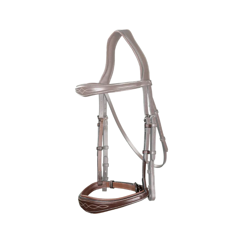 Dyon - Anatomic flash-free noseband US Collection brown | - Ohlala