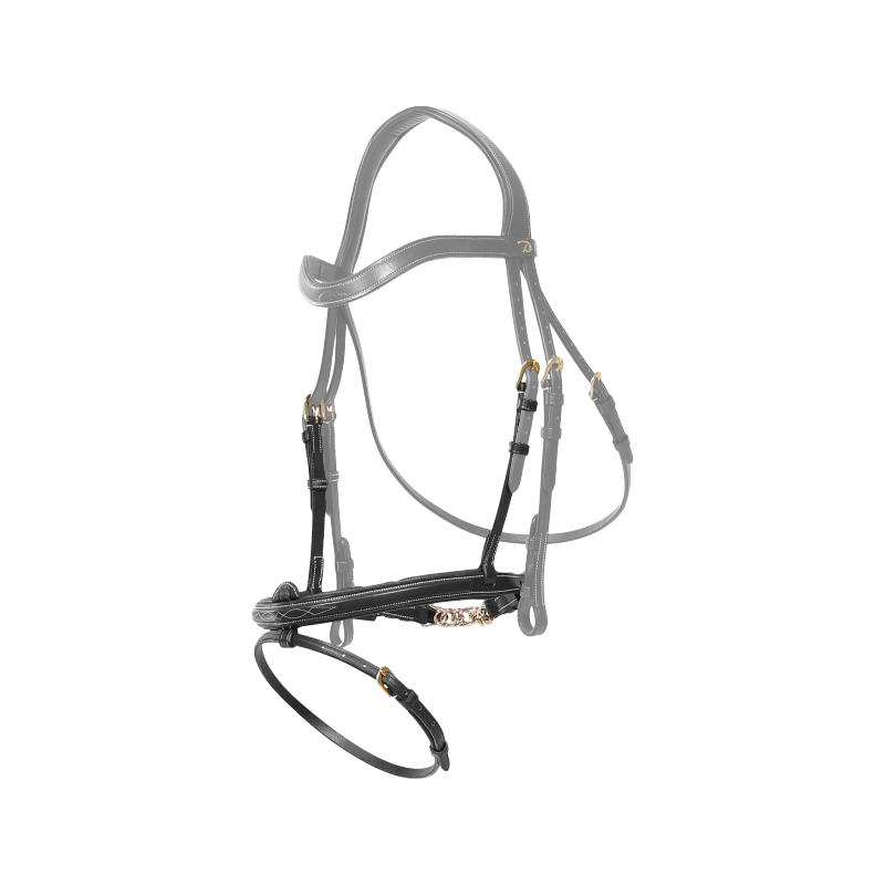 Dyon - Flash noseband with chain D Collection black | - Ohlala