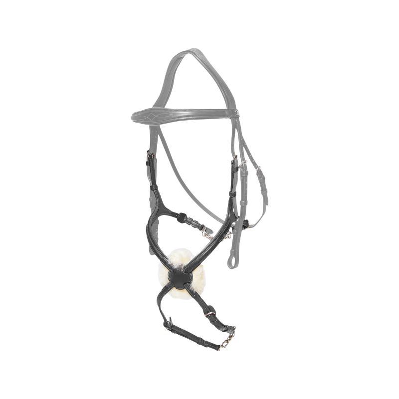 Dyon - Figure-8 Chain Noseband New English Collection Black | - Ohlala