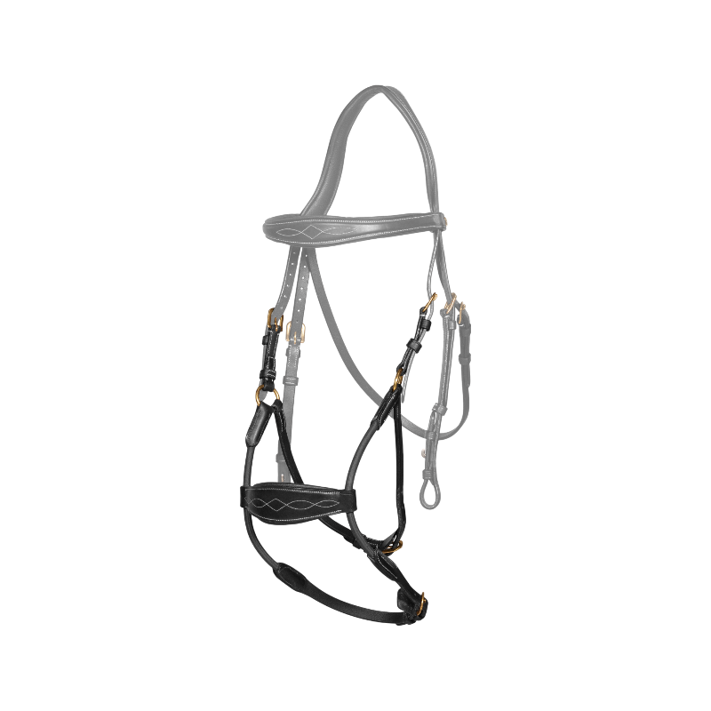 Dyon - Elastic hybrid noseband D Collection black | - Ohlala