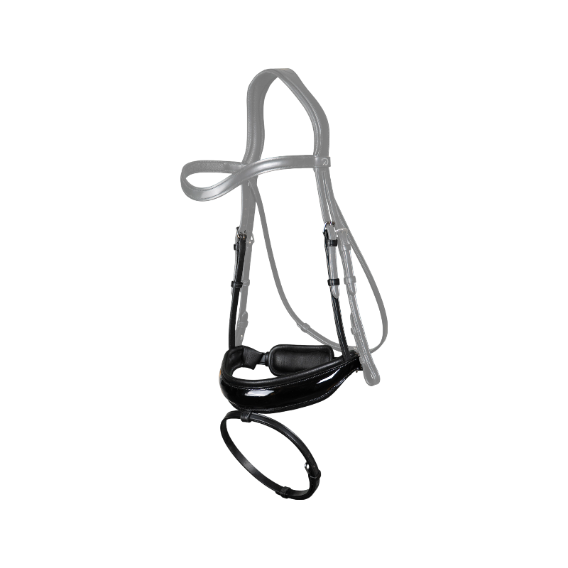 Dyon - Wide Patent Leather Noseband New English Collection Black | - Ohlala