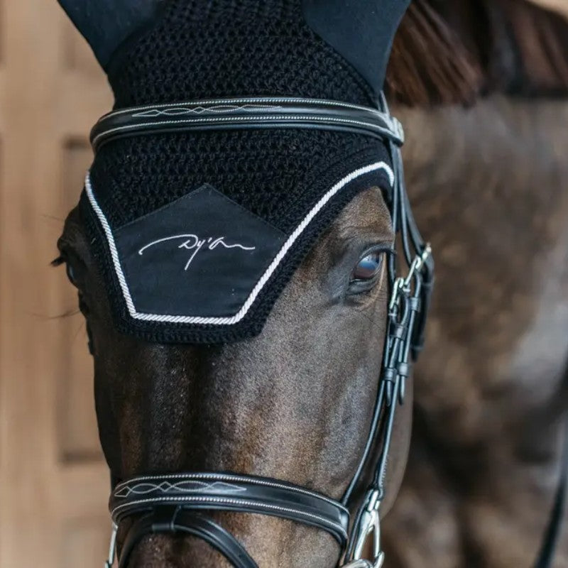 Dyon - Diamond Black Horse Ear Bonnet | - Ohlala