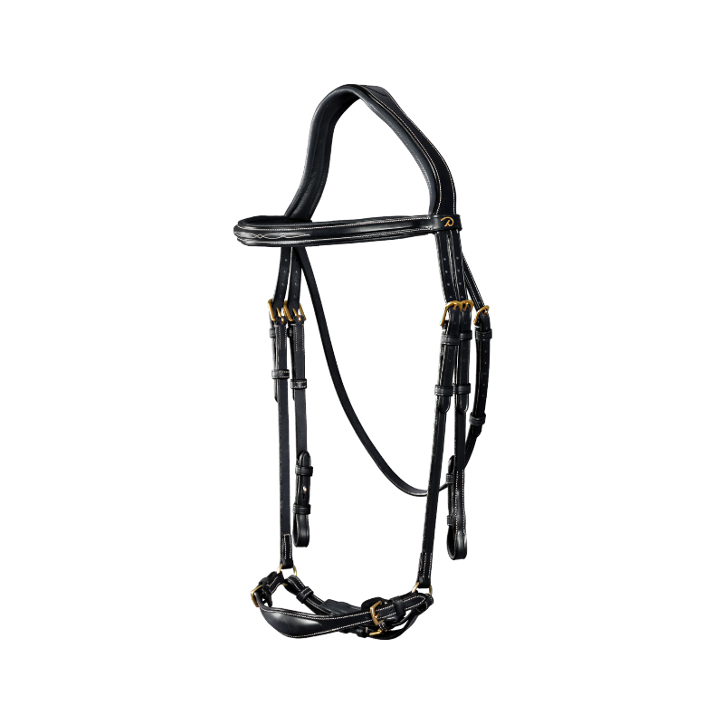 Dyon - Adjustable Flash Noseband Bridle D Collection Black | - Ohlala