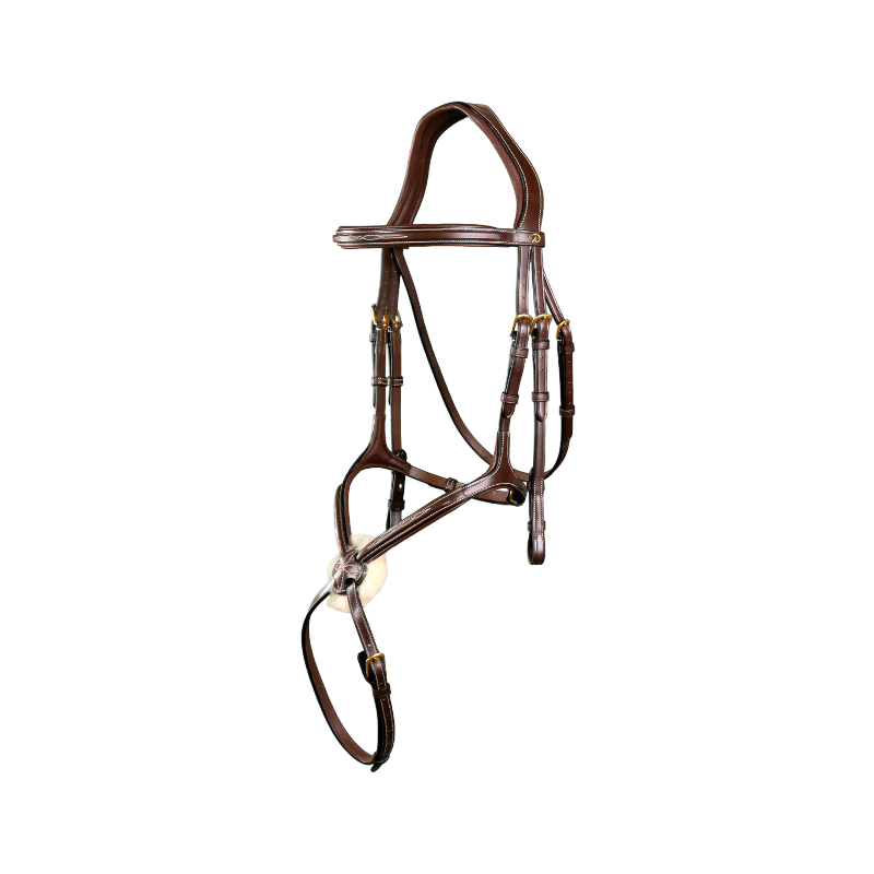 Dyon - Cross noseband bridle D Collection havana | - Ohlala
