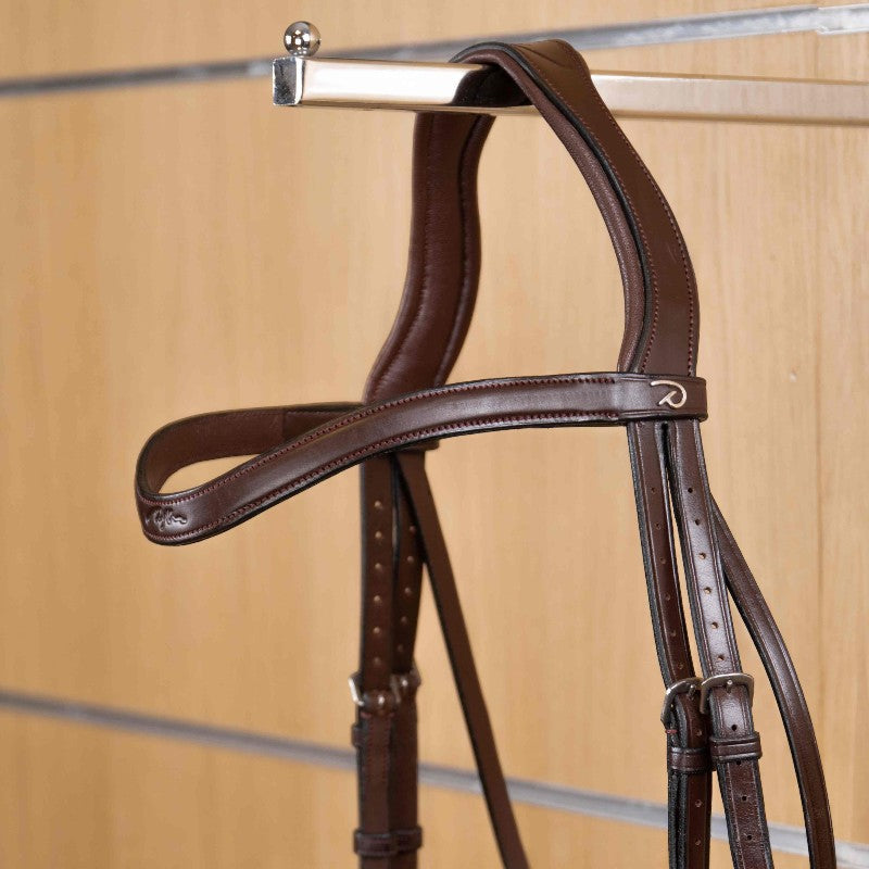 Dyon - Frontale a V in cuoio piatto New English Collection marrone | - Ohlala