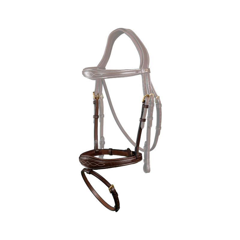 Dyon - Anatomical combined noseband D Collection brown | - Ohlala