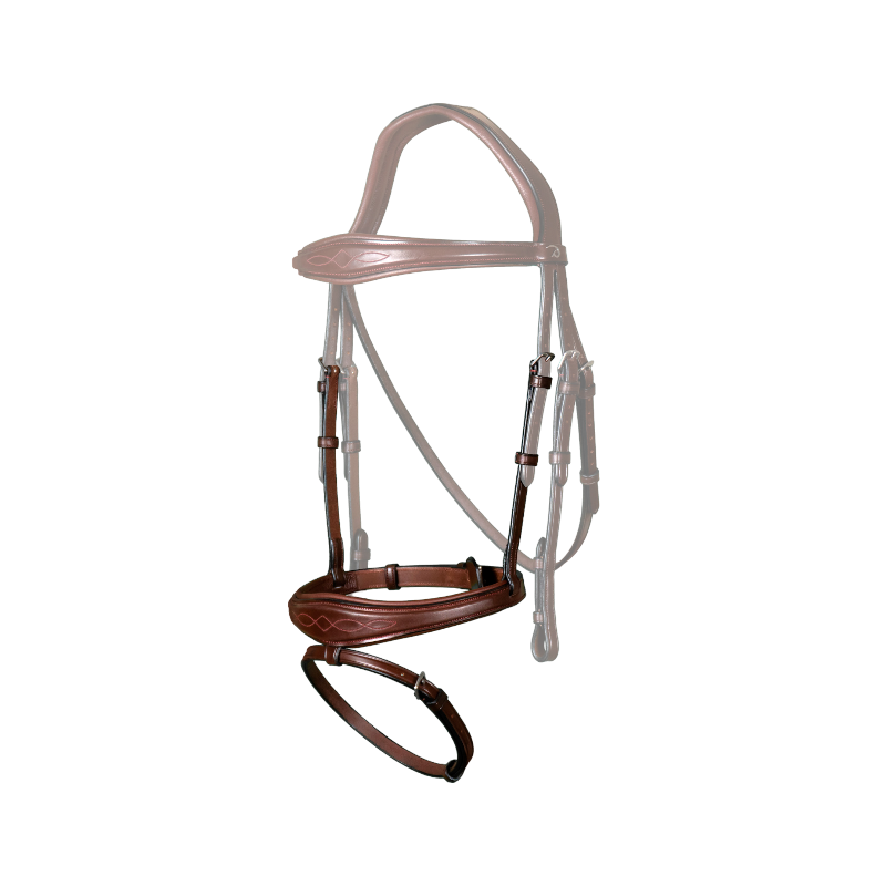Dyon - Anatomic combination noseband New English Collection brown | - Ohlala