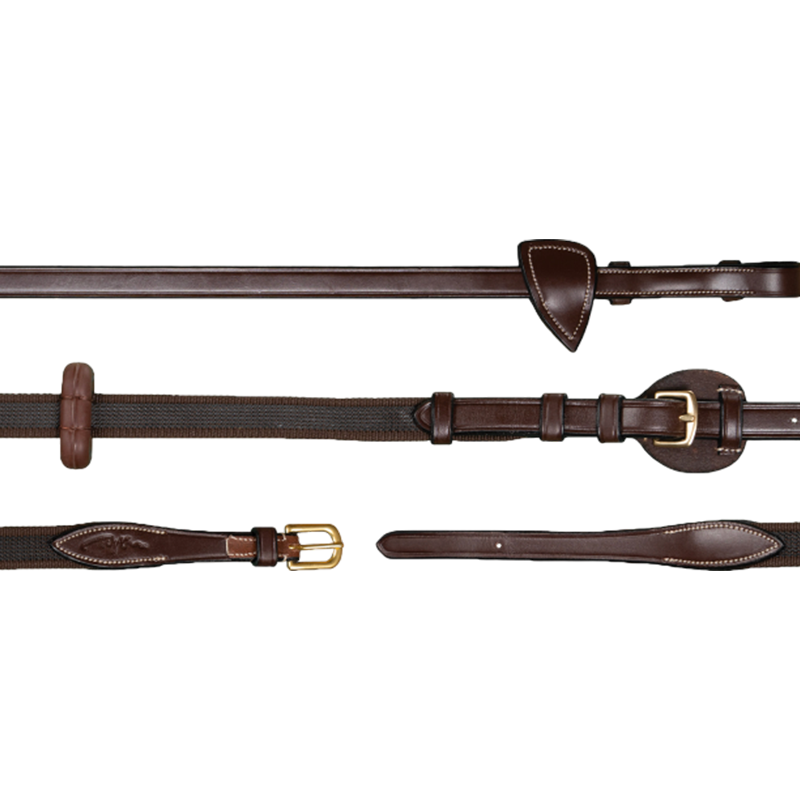 Dyon - Adjustable 5/8 reins D Collection brown | - Ohlala