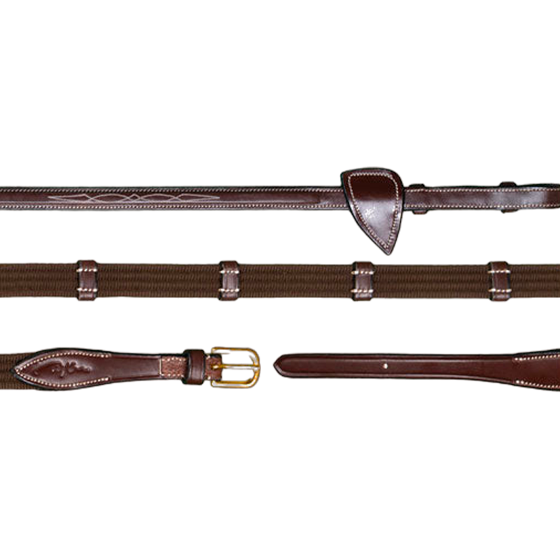 Dyon - Gewebte Zügel 5/8 mit 9 Stoppern D Collection Braun | - Ohlala