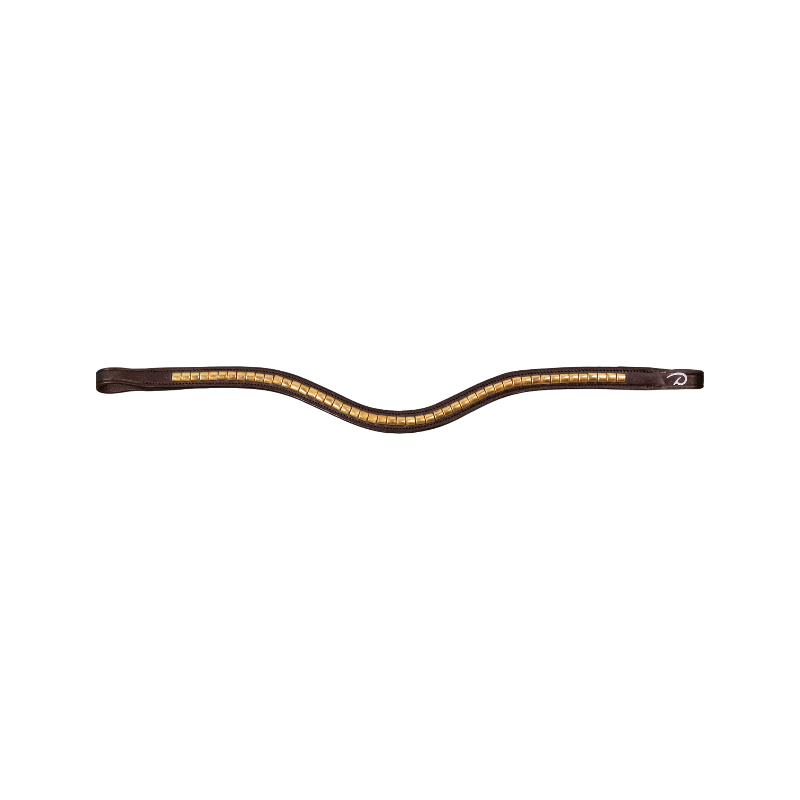 Dyon - Straight Clincher Browband New English Collection Brown | - Ohlala