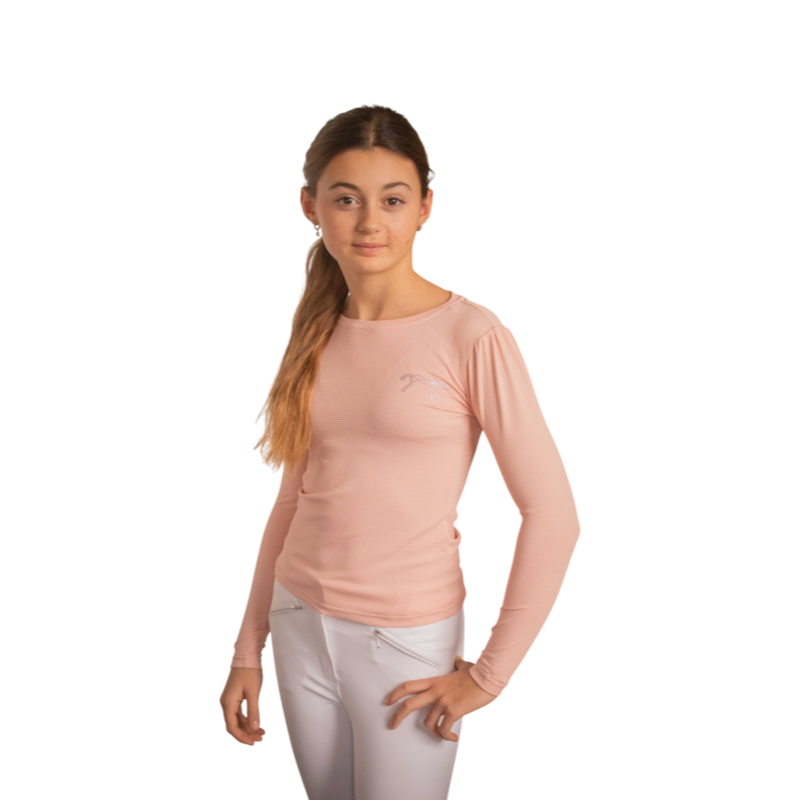 Eden by Pénélope - T-shirt de manga comprida para criança Techty Honey rosa