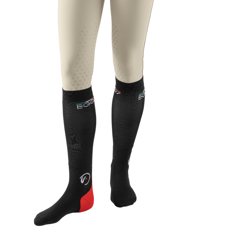 Ego7 - Chaussettes d'équitation Ego Socks noir | - Ohlala