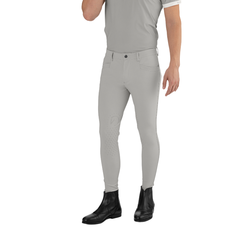 Ego7 - Męskie spodnie jeździeckie Jumping EJ ice gray | - Ohlala