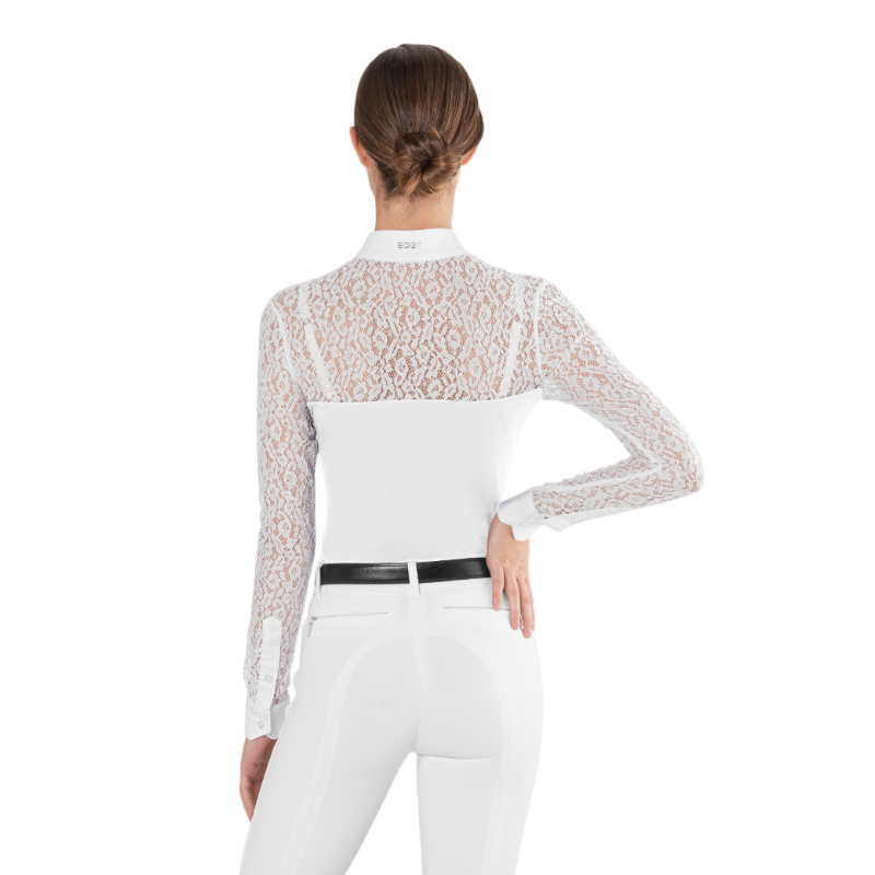 Ego7 - Damen-Turnierpolo Florentine langarm weiß | - Ohlala